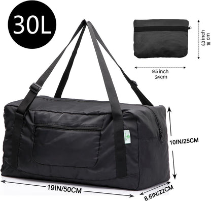 Foldable Travel Duffel Bag For Women & Men Luggage Great for Gym - large navy blue