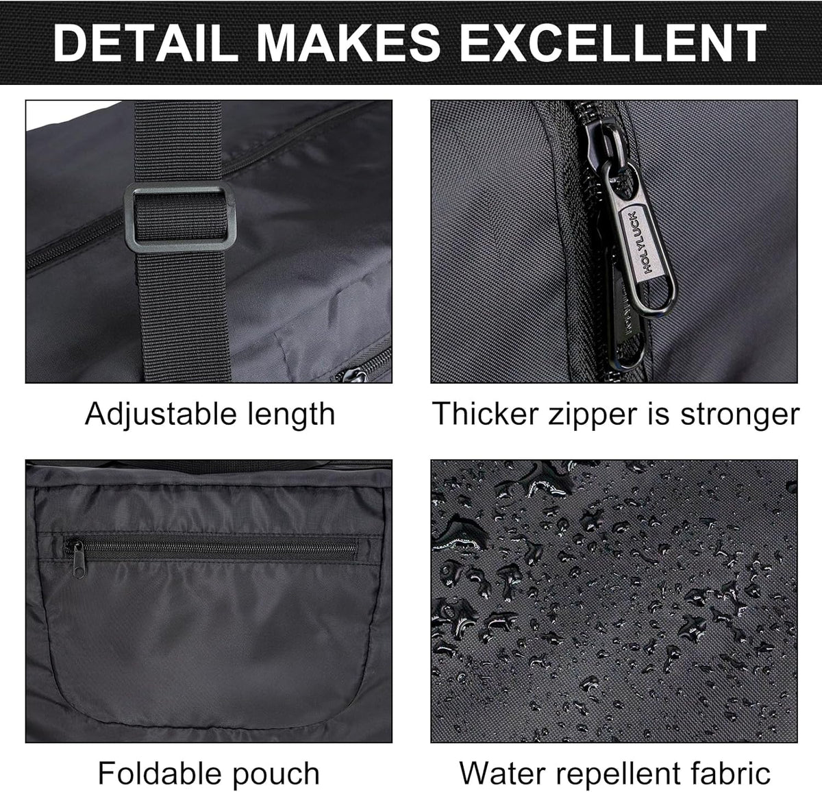 Foldable Travel Duffel Bag For Women & Men Luggage Great for Gym - large navy blue