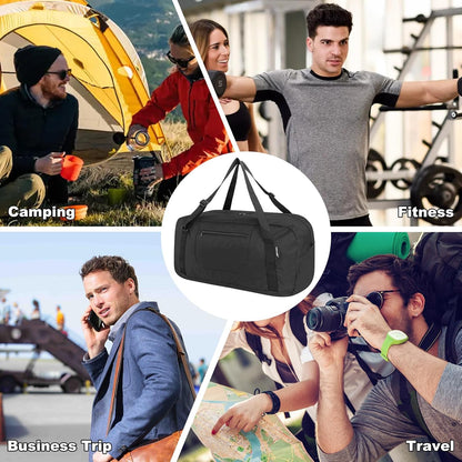Foldable Travel Duffel Bag For Women & Men Luggage Great for Gym - large navy blue