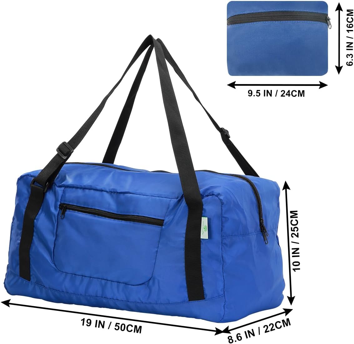 Foldable Travel Duffel Bag For Women & Men Luggage Great for Gym - large navy blue