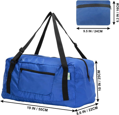 Foldable Travel Duffel Bag For Women & Men Luggage Great for Gym - large navy blue