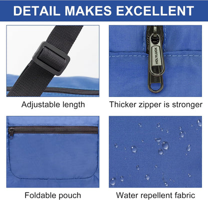 Foldable Travel Duffel Bag For Women & Men Luggage Great for Gym - large navy blue