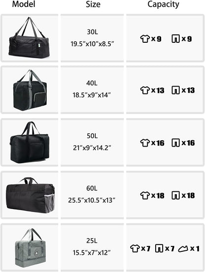 Foldable Travel Duffel Bag For Women & Men Luggage Great for Gym - large navy blue