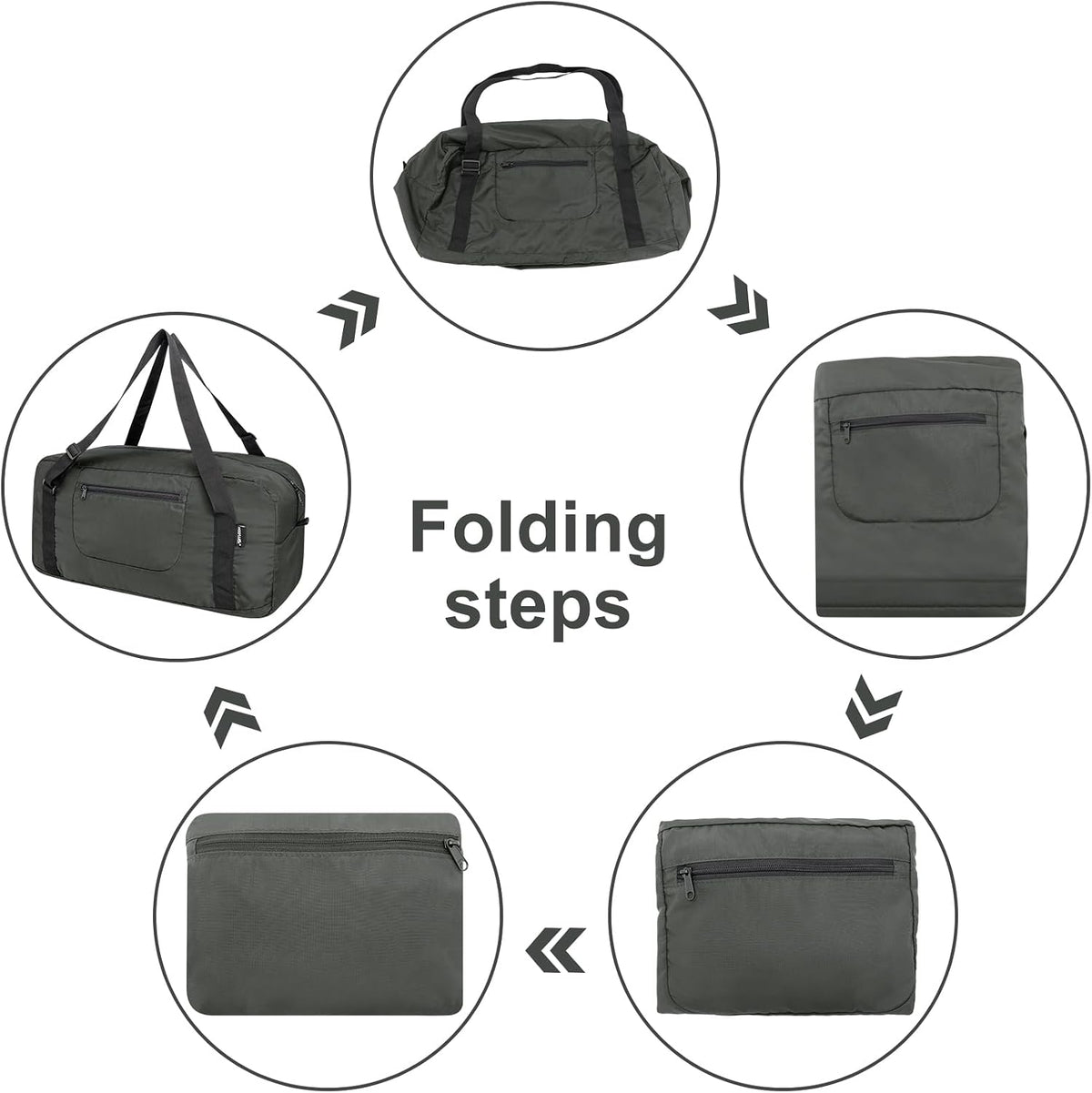 Foldable Travel Duffel Bag For Women & Men Luggage Great for Gym - large navy blue