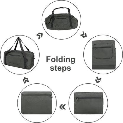 Foldable Travel Duffel Bag For Women & Men Luggage Great for Gym - large navy blue