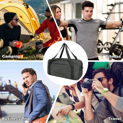 Foldable Travel Duffel Bag For Women & Men Luggage Great for Gym - large navy blue