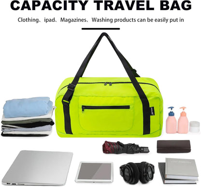 Foldable Travel Duffel Bag For Women & Men Luggage Great for Gym - large navy blue