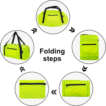 Foldable Travel Duffel Bag For Women & Men Luggage Great for Gym - large navy blue