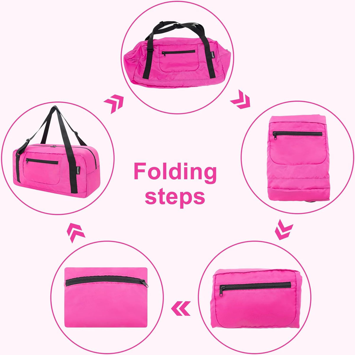 Foldable Travel Duffel Bag For Women & Men Luggage Great for Gym - large navy blue
