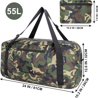 Foldable Travel Duffel Bag For Women & Men Luggage Great for Gym - large navy blue