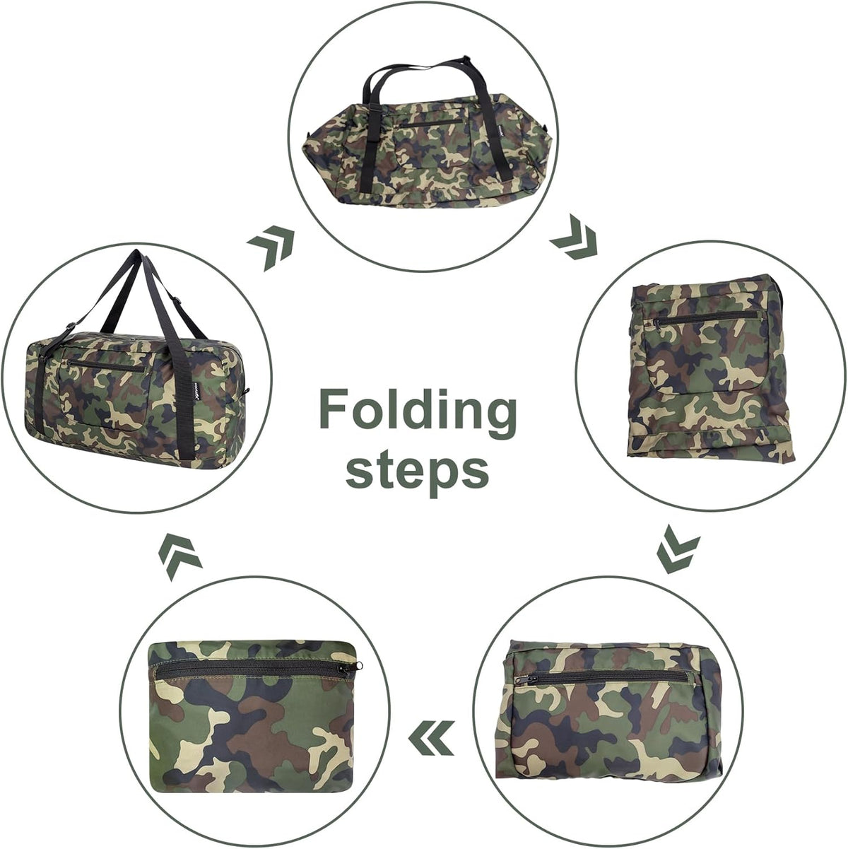 Foldable Travel Duffel Bag For Women & Men Luggage Great for Gym - large navy blue
