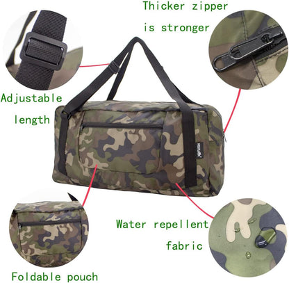 Foldable Travel Duffel Bag For Women & Men Luggage Great for Gym - large navy blue