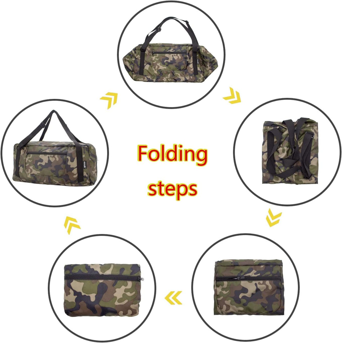 Foldable Travel Duffel Bag For Women & Men Luggage Great for Gym - large navy blue