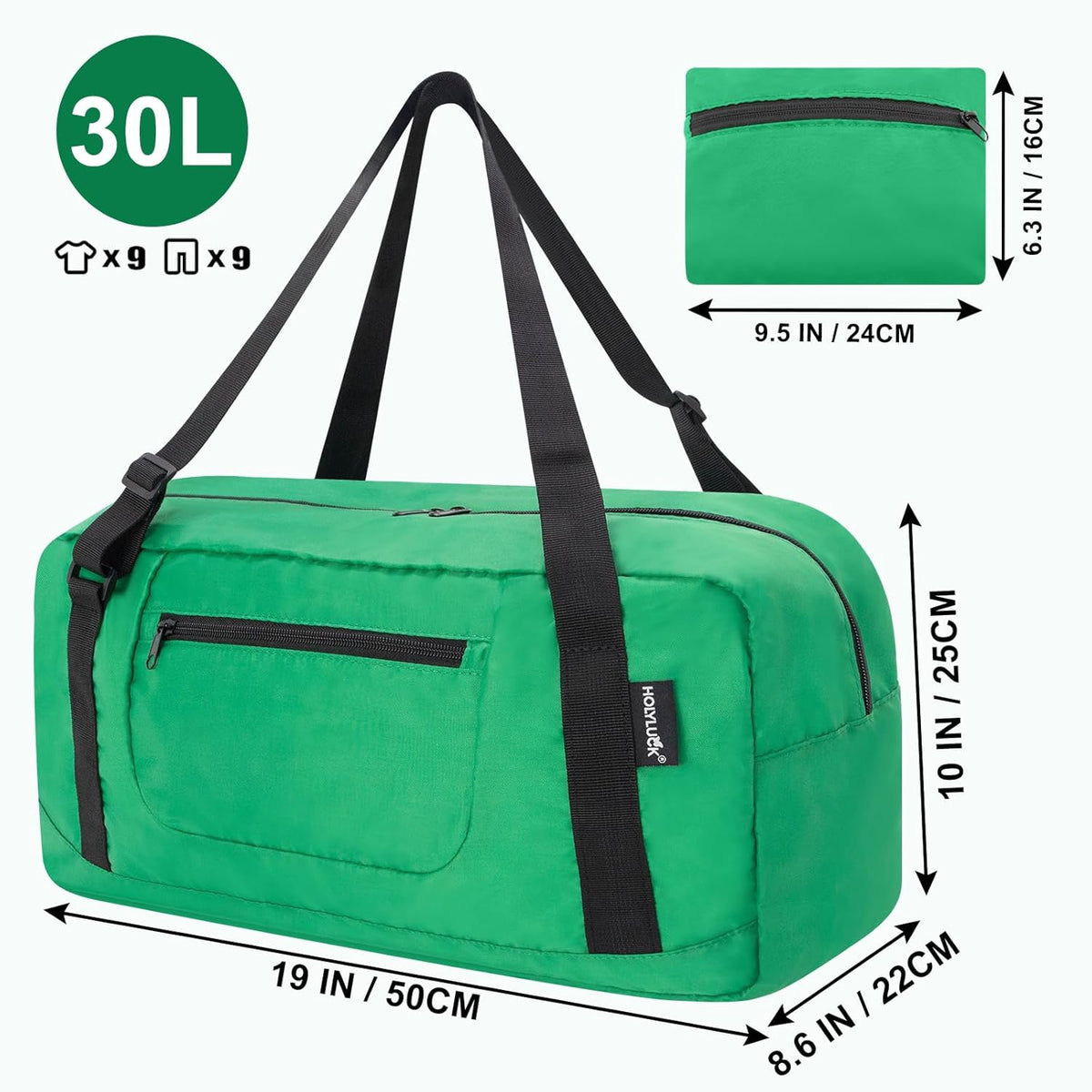 Foldable Travel Duffel Bag For Women & Men Luggage Great for Gym - large navy blue