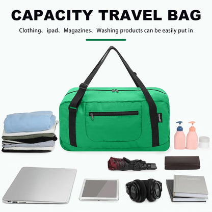 Foldable Travel Duffel Bag For Women & Men Luggage Great for Gym - large navy blue