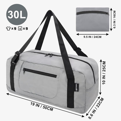 Foldable Travel Duffel Bag For Women & Men Luggage Great for Gym - large navy blue
