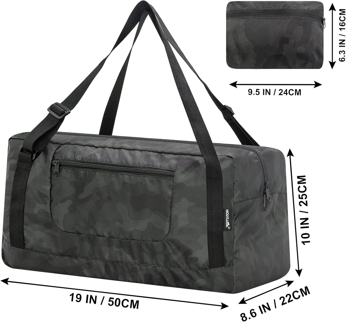 Foldable Travel Duffel Bag For Women & Men Luggage Great for Gym - large navy blue