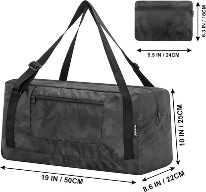 Foldable Travel Duffel Bag For Women & Men Luggage Great for Gym - large navy blue