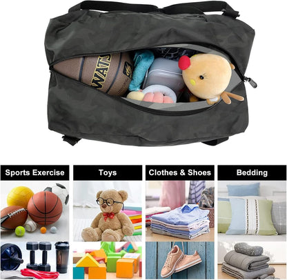 Foldable Travel Duffel Bag For Women & Men Luggage Great for Gym - large navy blue