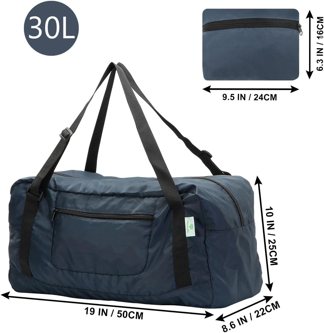 Foldable Travel Duffel Bag For Women & Men Luggage Great for Gym - large navy blue