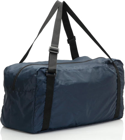 Foldable Travel Duffel Bag For Women & Men Luggage Great for Gym - large navy blue