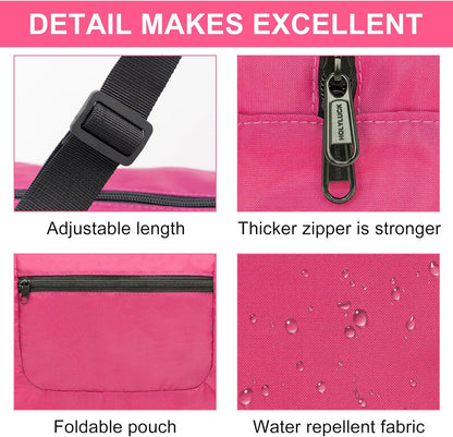 Foldable Travel Duffel Bag For Women & Men Luggage Great for Gym - large navy blue