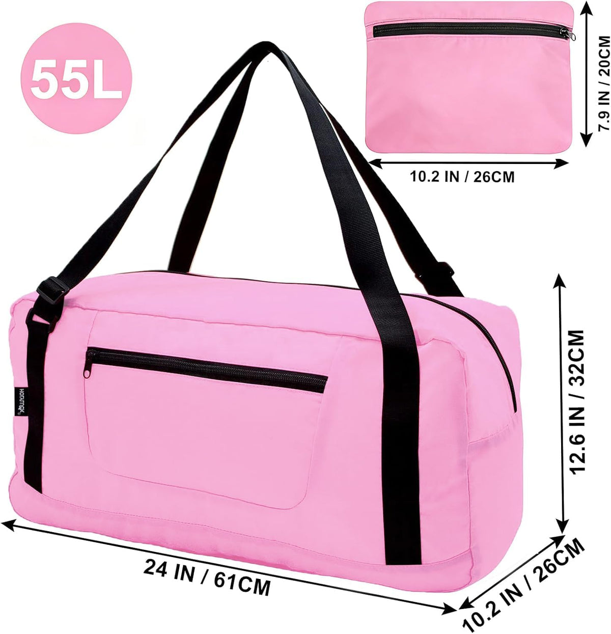 Foldable Travel Duffel Bag For Women & Men Luggage Great for Gym - large navy blue