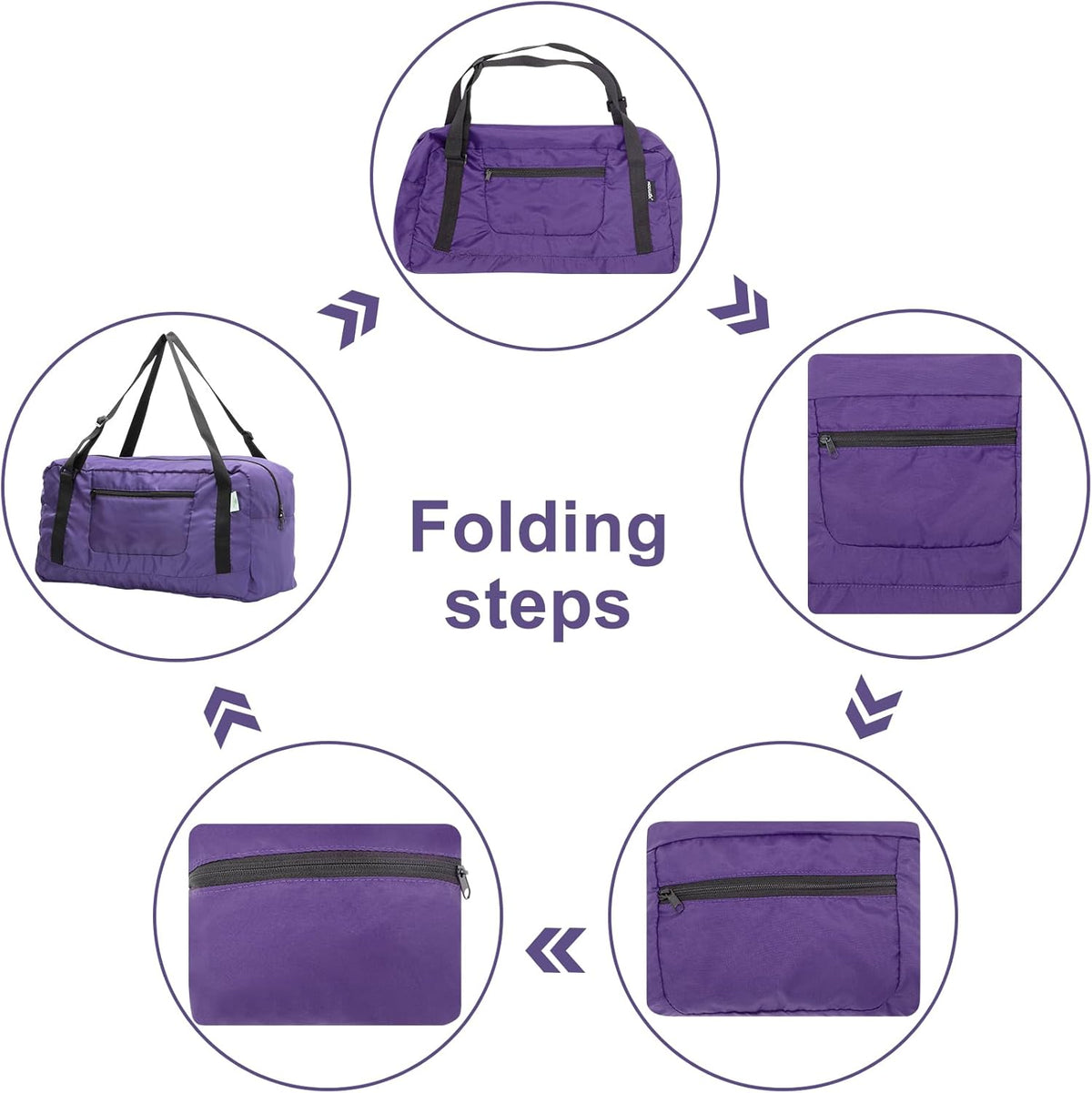 Foldable Travel Duffel Bag For Women & Men Luggage Great for Gym - large navy blue