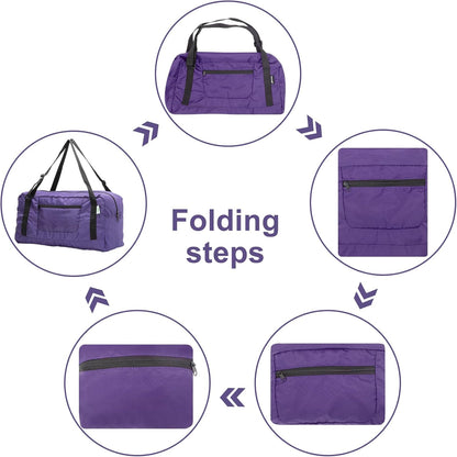 Foldable Travel Duffel Bag For Women & Men Luggage Great for Gym - large navy blue