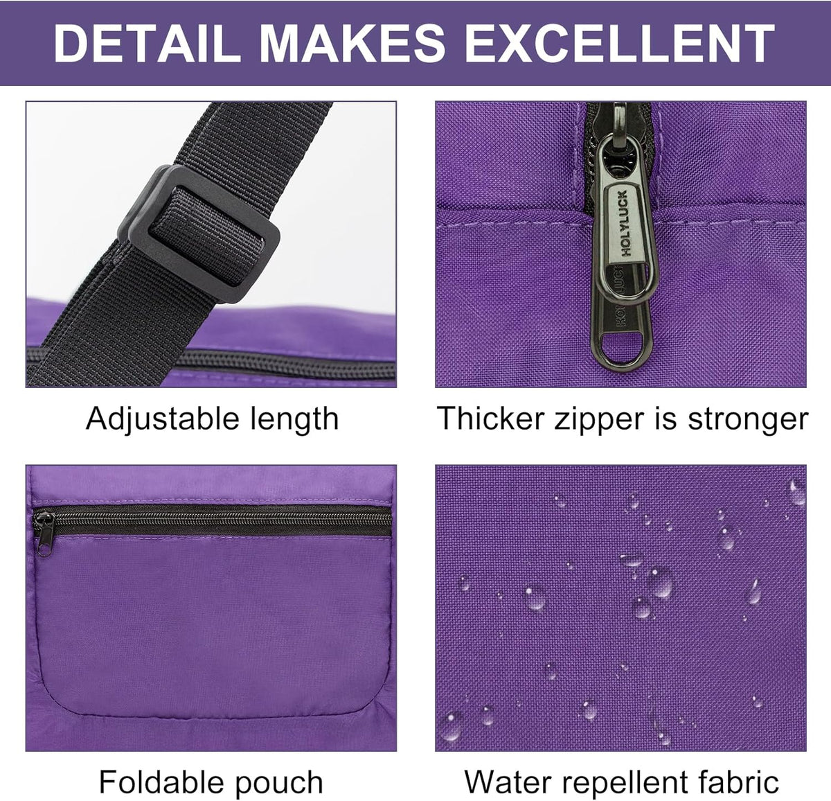 Foldable Travel Duffel Bag For Women & Men Luggage Great for Gym - large navy blue