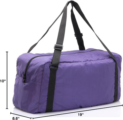 Foldable Travel Duffel Bag For Women & Men Luggage Great for Gym - large navy blue
