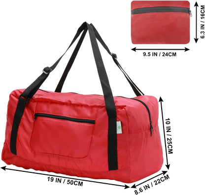 Foldable Travel Duffel Bag For Women & Men Luggage Great for Gym - large navy blue