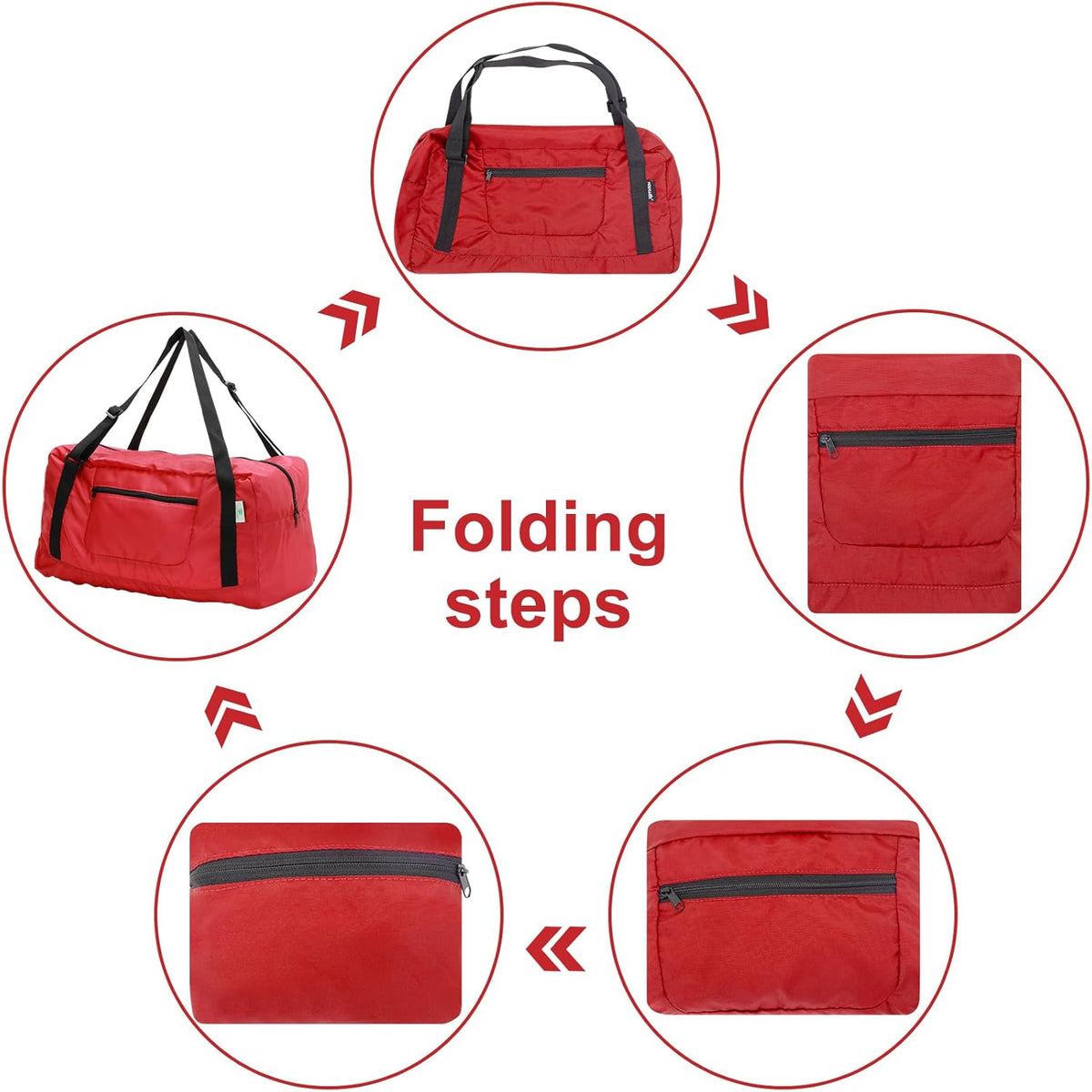 Foldable Travel Duffel Bag For Women & Men Luggage Great for Gym - large navy blue