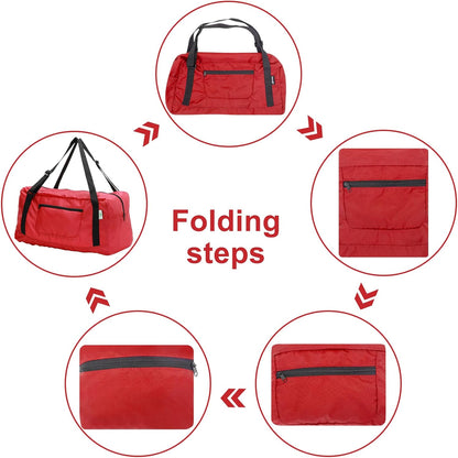 Foldable Travel Duffel Bag For Women & Men Luggage Great for Gym - large navy blue