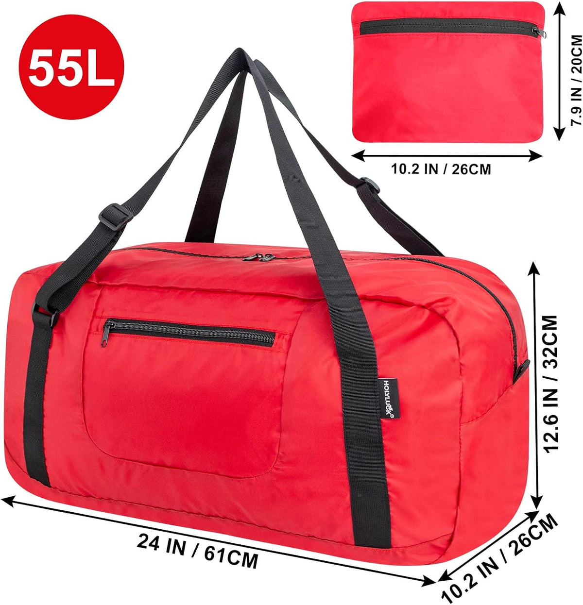 Foldable Travel Duffel Bag For Women & Men Luggage Great for Gym - large navy blue