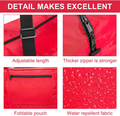 Foldable Travel Duffel Bag For Women & Men Luggage Great for Gym - large navy blue