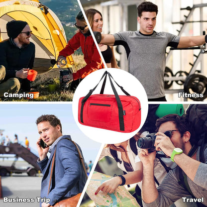 Foldable Travel Duffel Bag For Women & Men Luggage Great for Gym - large navy blue
