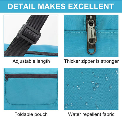 Foldable Travel Duffel Bag For Women & Men Luggage Great for Gym - large navy blue