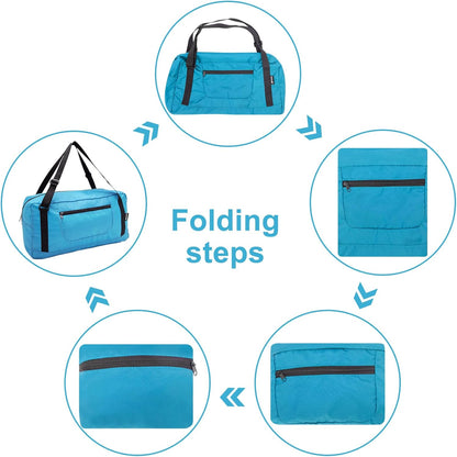 Foldable Travel Duffel Bag For Women & Men Luggage Great for Gym - large navy blue