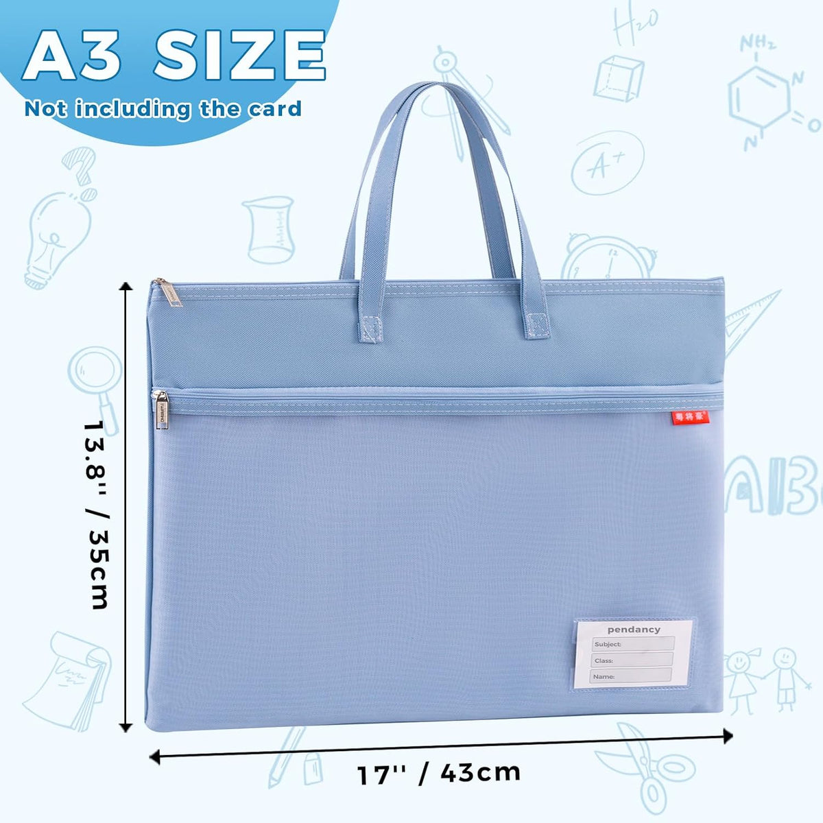 Mesh Zipper Pouch A4 Size, Large Double Pocket Waterproof File Bag with Handle, 11x13.8 in Foldable Document Storage for Puzzle Project/Cross Stitch/Travel/Office（Advanced Pink）