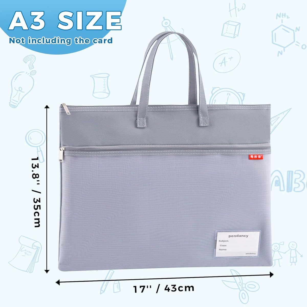 Mesh Zipper Pouch A4 Size, Large Double Pocket Waterproof File Bag with Handle, 11x13.8 in Foldable Document Storage for Puzzle Project/Cross Stitch/Travel/Office（Advanced Pink）