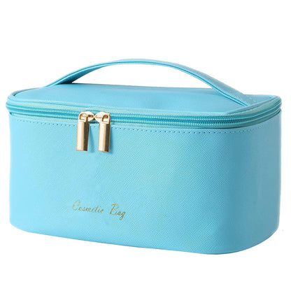 Makeup Bag Large Cosmetic Bags for Women Girls Cute Travel Zipper Pouch Toiletry Organizer for Beauty Essentials Waterproof (Light Pink)