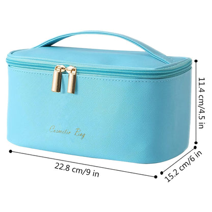 Makeup Bag Large Cosmetic Bags for Women Girls Cute Travel Zipper Pouch Toiletry Organizer for Beauty Essentials Waterproof (Light Pink)