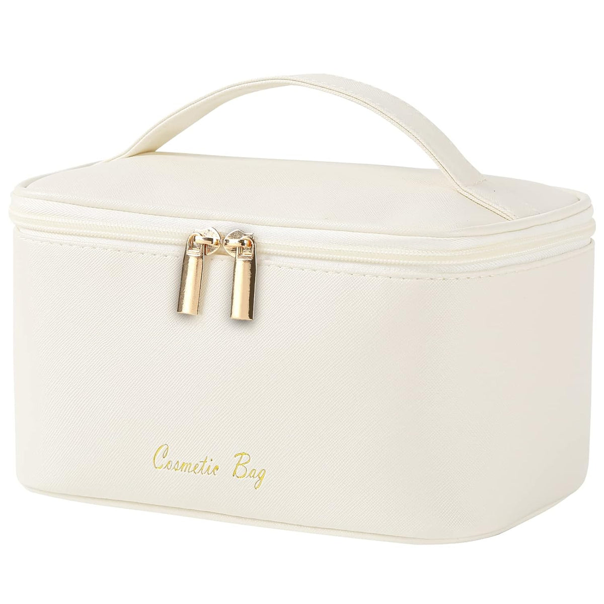 Makeup Bag Large Cosmetic Bags for Women Girls Cute Travel Zipper Pouch Toiletry Organizer for Beauty Essentials Waterproof (Light Pink)