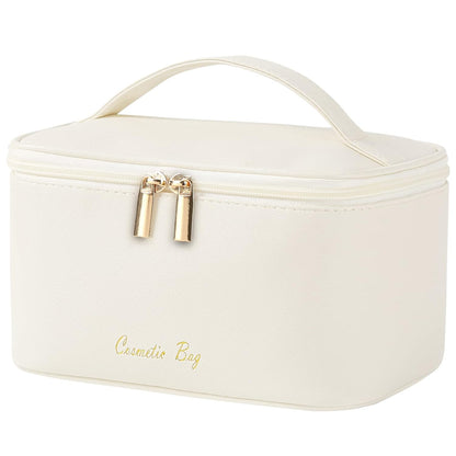 Makeup Bag Large Cosmetic Bags for Women Girls Cute Travel Zipper Pouch Toiletry Organizer for Beauty Essentials Waterproof (Light Pink)