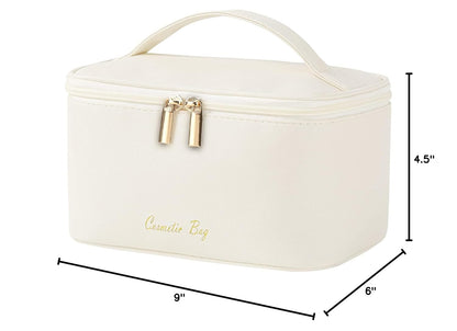 Makeup Bag Large Cosmetic Bags for Women Girls Cute Travel Zipper Pouch Toiletry Organizer for Beauty Essentials Waterproof (Light Pink)