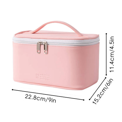 Makeup Bag Large Cosmetic Bags for Women Girls Cute Travel Zipper Pouch Toiletry Organizer for Beauty Essentials Waterproof (Light Pink)