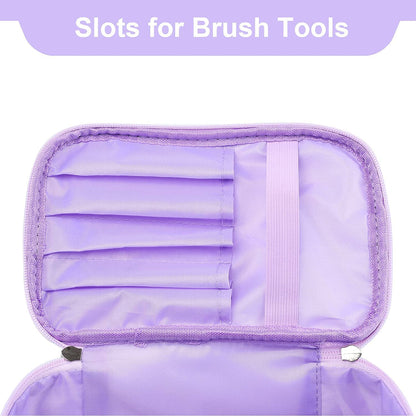 Makeup Bag Large Cosmetic Bags for Women Girls Cute Travel Zipper Pouch Toiletry Organizer for Beauty Essentials Waterproof (Light Pink)