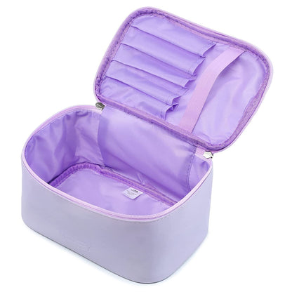 Makeup Bag Large Cosmetic Bags for Women Girls Cute Travel Zipper Pouch Toiletry Organizer for Beauty Essentials Waterproof (Light Pink)