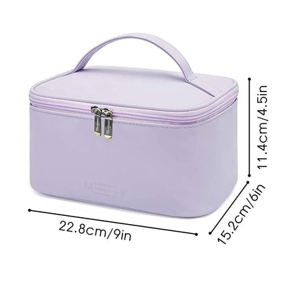 Makeup Bag Large Cosmetic Bags for Women Girls Cute Travel Zipper Pouch Toiletry Organizer for Beauty Essentials Waterproof (Light Pink)